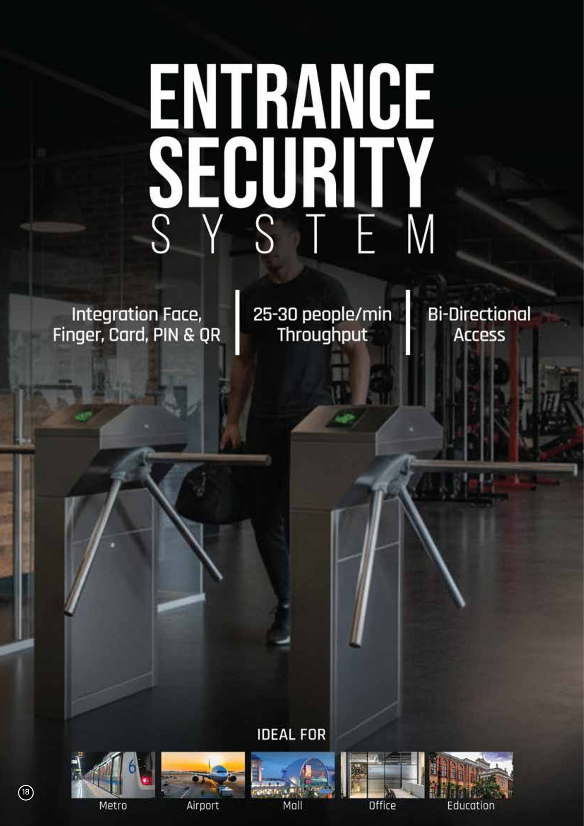 TimeWatch entrance security turnstiles
